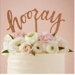 HOORAY Cake Topper